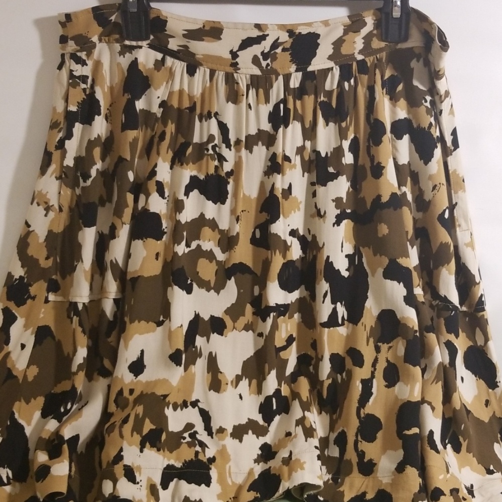 UK Style French Connectio -Animal Camo Skirt-Sz:16